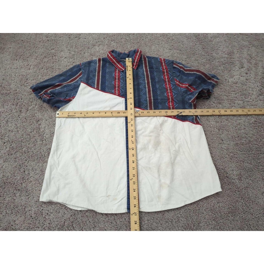 Vintage Ozark Mountain Shirt Womens 20W PLUS Aztec Colorblock Made‎ in USA - Picture 5 of 11